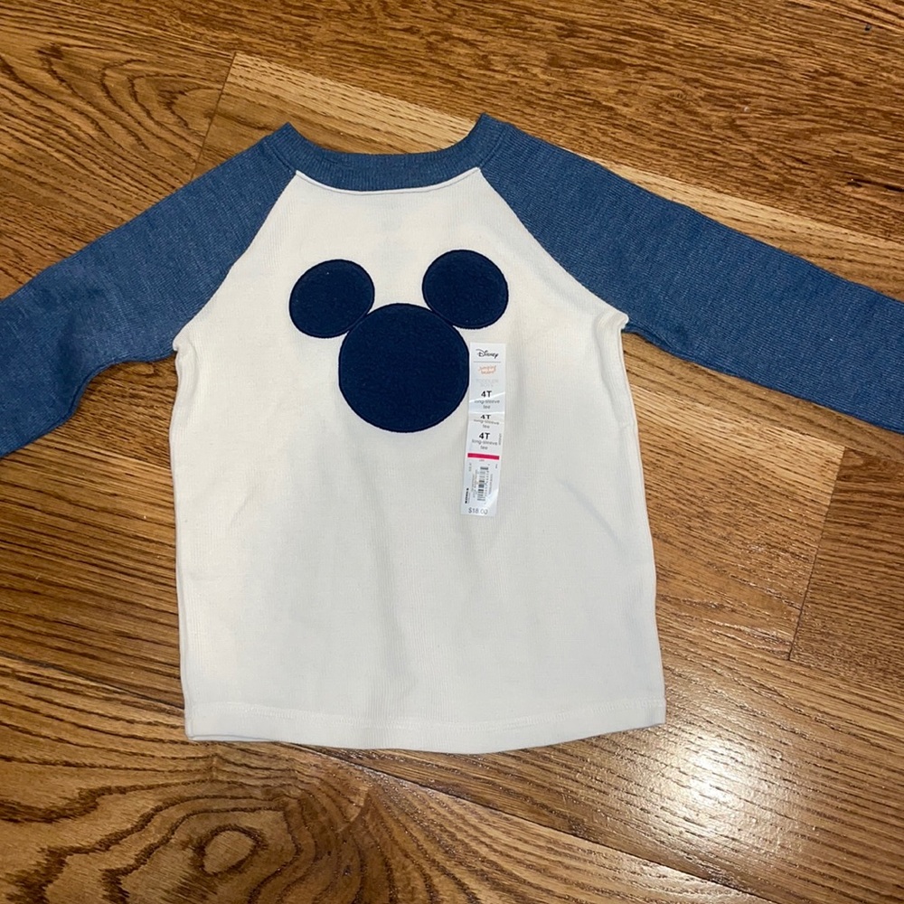 NWT Disney Mickey head 4T long sleeve tee